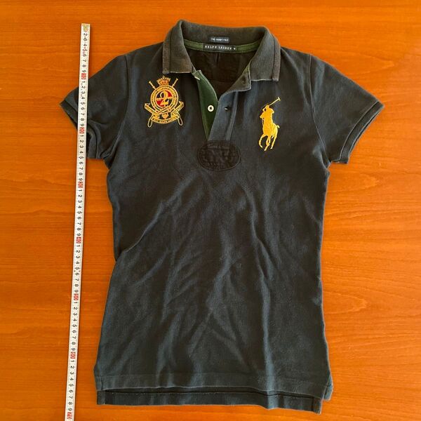 RALPH LAUREN ポロシャツ レディース M ワッペン ロゴ刺繍