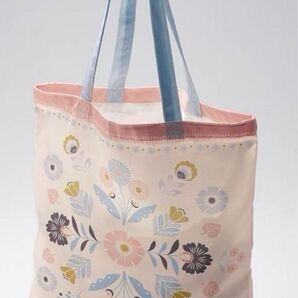 【新品未使用】プリントトートバッグ ベルメゾン ミニラボ 花 植物 ピンク A3 かわいい おしゃれ パリ サブバッグ