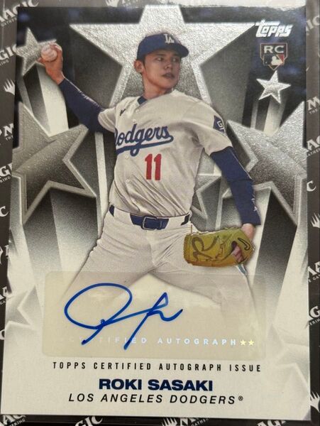特価Topps2025 series2 佐々木朗希 直筆サインカード BASEBALL STARS AUTOGRAPH CARD