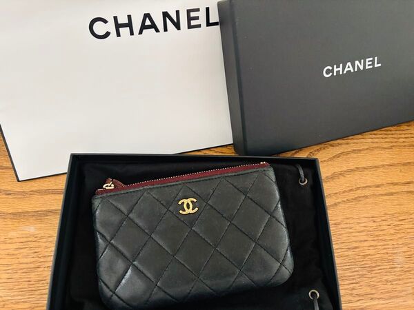 CHANEL シャネル ブラック コインパース カードケースクラシック スモール ジップ ポーチ