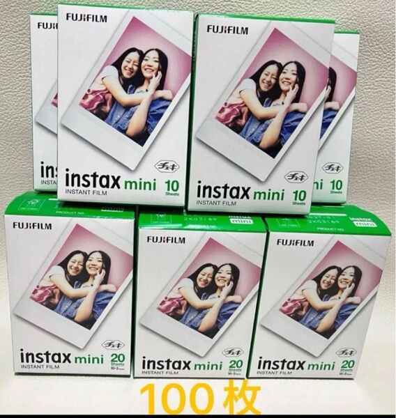 【新品・未使用】FUJIFILM 富士フィルム チェキフィルム instax mini JP1 & JP2 合計100枚