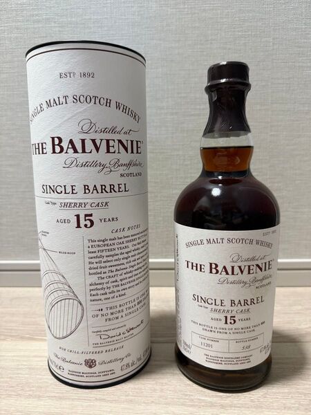 バルヴェニー BALVENIE 15年 シェリーカスク 終売品 ウイスキー シングルバレル シングルカスク 47.8% 箱付 古酒
