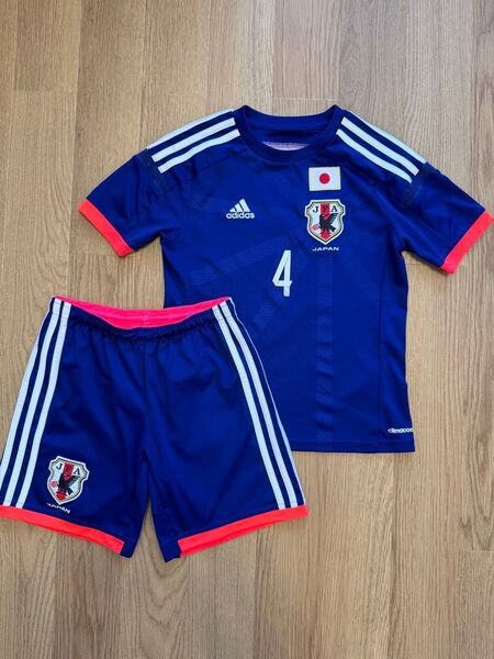 adidas サッカー日本代表 ユニフォーム 上下セット 本田圭佑 #4 140 ジュニア Tシャツ 半パン