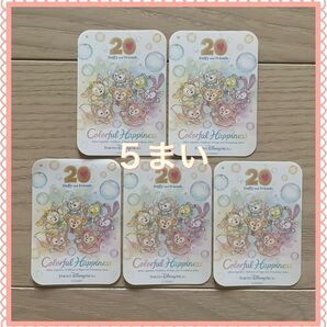 ディズニーシー ダッフィー & フレンズ カラフルハピネス ステッカー 5枚