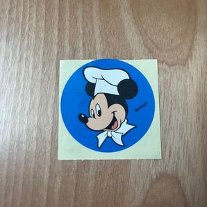 ミッキーマウス コック帽 丸型 ステッカー シール ディズニー Disney
