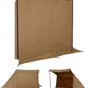 GOGlamping G・G PUP 2.0パップテント専用 前幕TC 1人用 炎幕 ポリコットンテント多機能前幕 焚き火可Y93