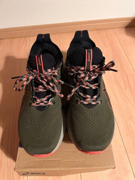 ASICS,アシックス GEL-NIMBUS 26 TR カーキ 26.0 USED 美品 ゲルニンバス26、厚底