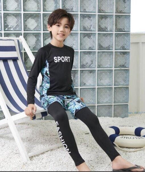 男の子 キッズ 水着 ラッシュガード 3点セット UV対策 紫外線対策 男児 130cm 男の子 川遊び 水遊び スポーツ 運動