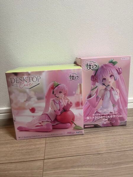Desktop Cute フィギュア 桜ミク 初音ミク ぬーどるストッパー セット