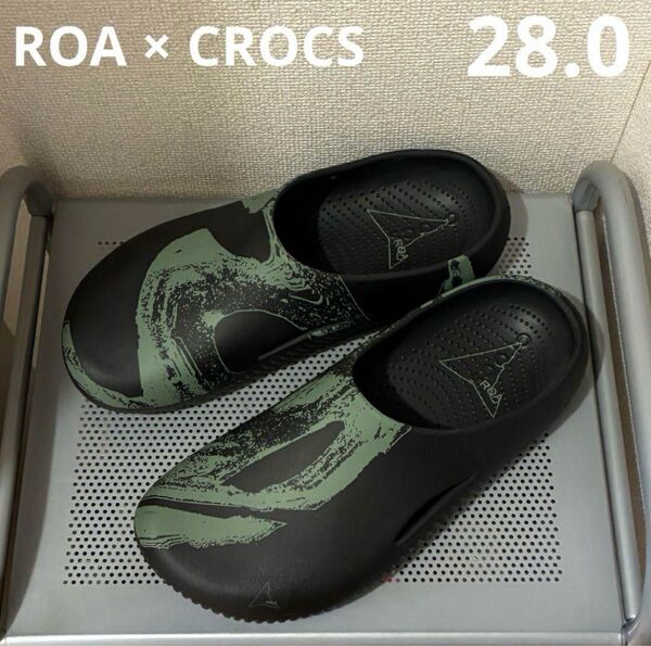 ROA ロア 別注 クロックス メロークロッグ サンダル 28.0 サボ ミュール ブラック 黒