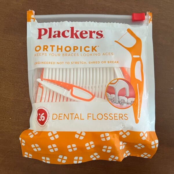 Plackers orthopick 歯列矯正用デンタルフロス 1袋 ピック フロス 矯正 歯間