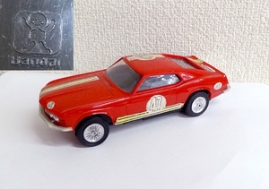  retro * Bandai старый Logo Mark лицо имеется миникар Ford Mustang красный 16cm/ van The i Bandai baby 