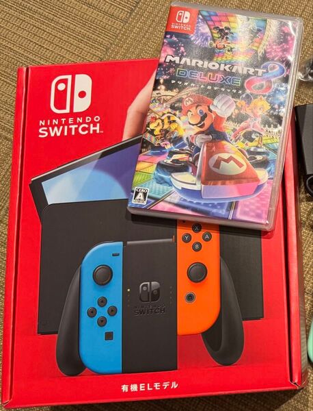 Nintendo Switch 有機ELモデル マリオカート8 デラックス あつまれどうぶつの森色 SDカード512GB付き