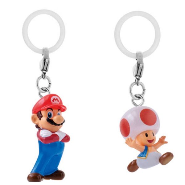 スーパーマリオ めじるしアクセサリー マリオ キノピオ ガチャ 2点 チャーム
