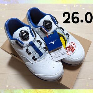 ◆26.0cm◆ ミズノ 安全靴 LSII 51L WIDE BOA 幅広4E オールマイティ