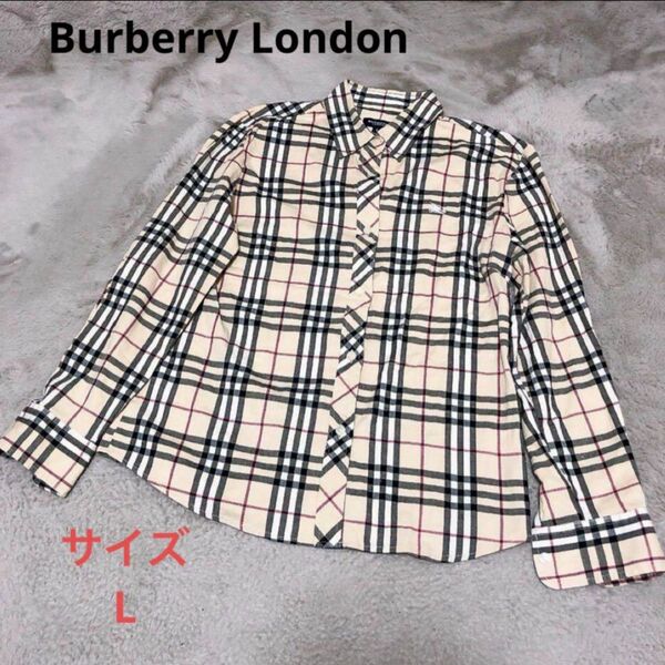 美品 Burberry バーバリー 長袖シャツ ノバチェック Lサイズ