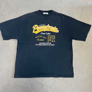 wego ペンシルバニア プリントTシャツ 黒 ブラック 古着