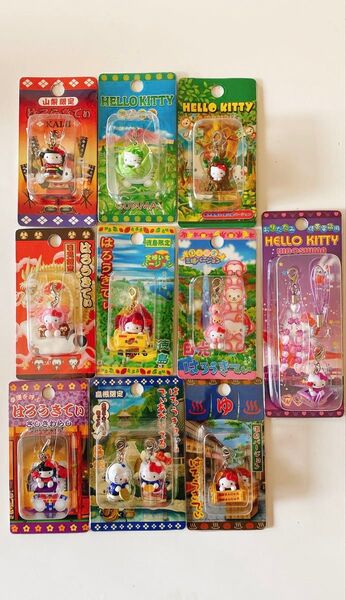 ご当地 ハローキティ ファスナーマスコットキーホルダー10点