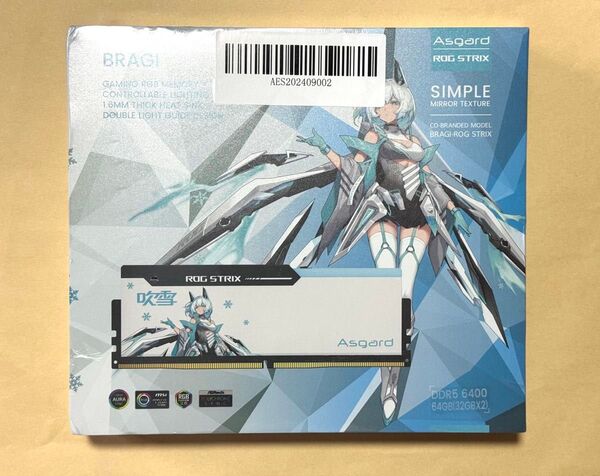 新品 未開封 Asgard ROG STRIX 吹雪 メモリ 64GB ( 32GB×2枚 ) DDR5-6400 RAM