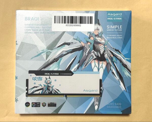 新品 未開封 Asgard ROG STRIX 吹雪 メモリ 64GB ( 32GB×2枚 ) DDR5-6400 RAM