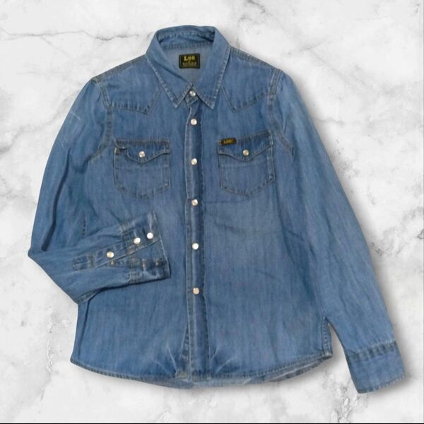 ロッソアーバンリサーチ リー デニムシャツ コットン100% 長袖 スナップボタン 前開き カジュアル レディース ROSSO