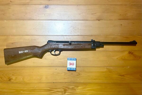 マノック産業 BS-21型高級銃 射的銃 ライフル 昭和レトロ BSガン つづみ弾付き