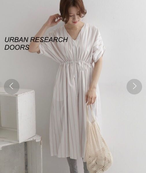 URBAN RESEARCH DOORS ストライプドロストBIGワンピース