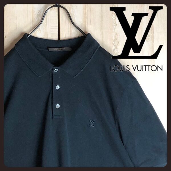 LOUIS VUITTON ルイヴィトン ポロシャツ LV刺繍ロゴ入り