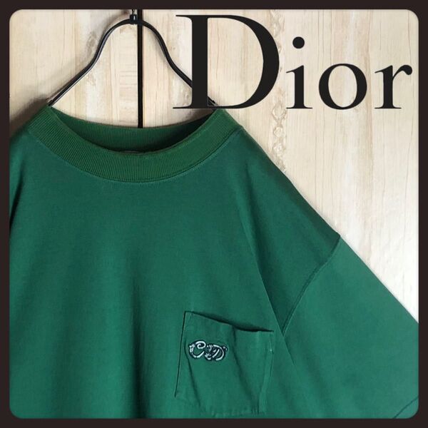 DIOR CDロゴ刺繍 クルーネック オーバーサイズ Tシャツ