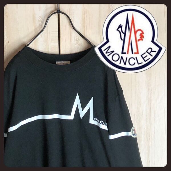 MONCLER モンクレール ロングtシャツ ビックロゴ 刺繍ロゴ付き