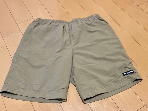 コロンビア Columbia ハーフパンツ ショートパンツ Mサイズ ベージュ ナイロン キャンプ アウトドア