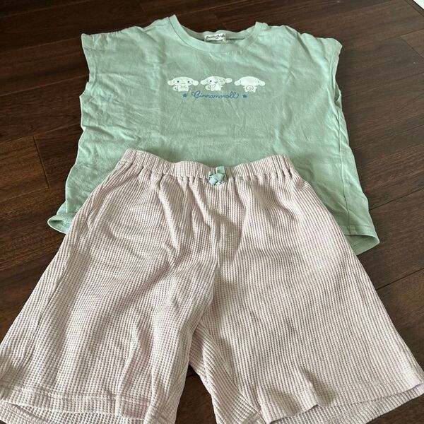 ベビー キッズ シナモロール Tシャツ ハーフパンツ130cm 上下セット