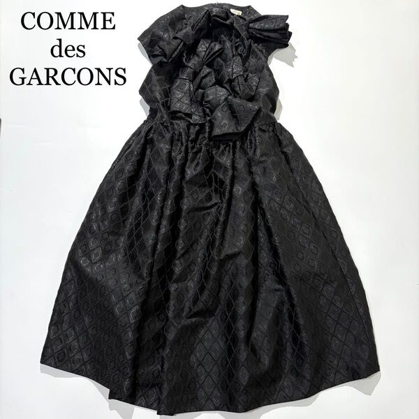 21AW COMME des GARCONS ワンピース ブラック 総柄 S