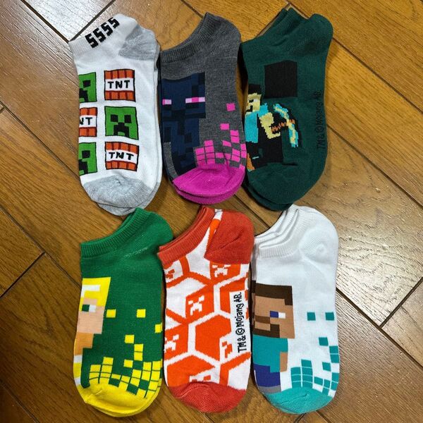 マイクラ Minecraft 靴下 20cm~24cm 6足セット