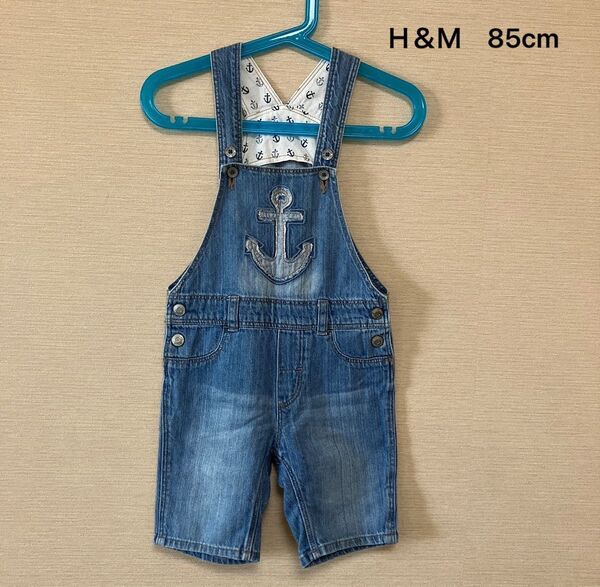 H&M オーバーオール デニムサロペット 85cm