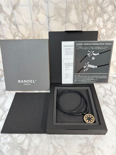新品未使用 BANDEL 磁気ネックレス 健康 アースコスミックエディション ブラック ゴールド 47cm ネックレス バンデル