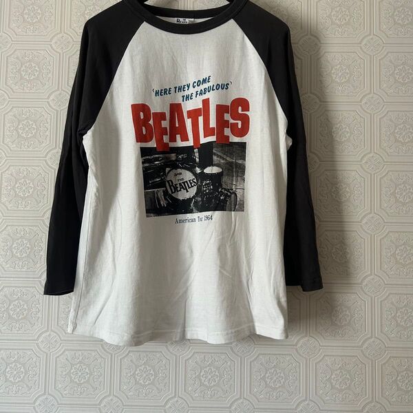 the Beatles 七分袖 ラグラン Tシャツ 1964 アメリカ ツアー 古着 レア ビートルズ M