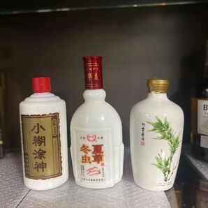 中国酒 3本セット 小糊神 冬虫夏草 竹葉青