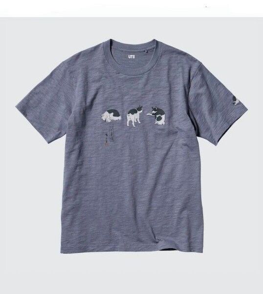 新品未開封 ユニクロ コラボTシャツ 和柄 猫 浮世絵 3XL