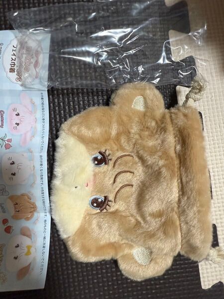 mikko characters フェイス巾着 latte ラテ ガチャガチャ 巾着袋
