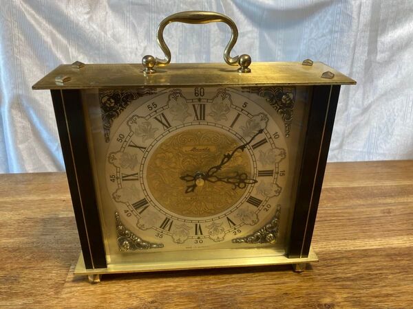 Mauthe ELECTRIC ドイツ製 置き時計 真鍮 金色 不動品 MADE IN GERMANY 23.3x19x7.5cm
