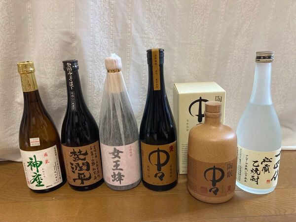 720ml焼酎6本セット 十四代乙焼酎 黒木本店 中々 陶眠 国分酒造 女王蜂 杜氏潤平 尾込商店 酉泉 神座