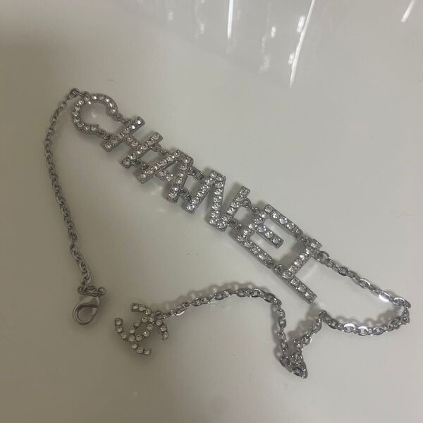 ネックレス シルバー シャネル CHANEL ヴィンテージ ロゴ