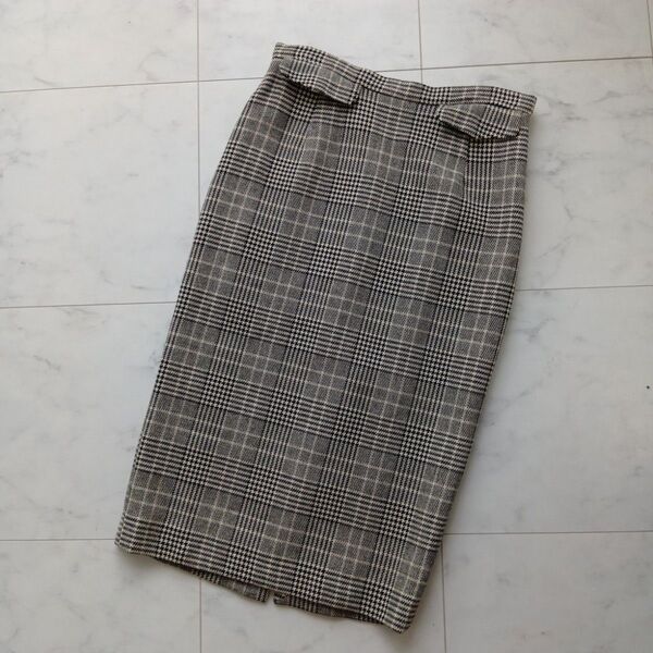 【美品】PRADA チェック柄 ロングタイトスカート 40