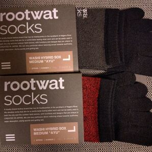 ROOTWATSOCKS ルートワット 和紙ハイブリッドソックス 5本指 鮎 釣り フィッシング 春夏用 2足セット