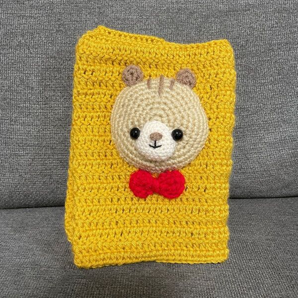 リスさん 文庫本カバー ハンドメイド