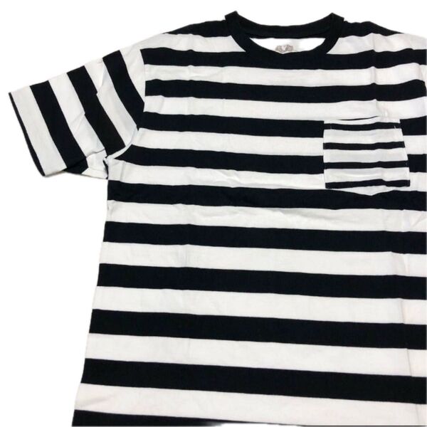 【極美品】GLR×フルーツオブザルーム別注 ボーダー切替Tシャツ S カットソー 半袖 ポケットTシャツ ユナイテッドアローズ