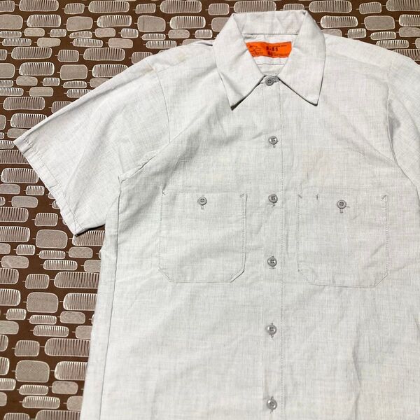 【US古着】softwear ソフトウェア ワークシャツ S USA製生地 半袖 vintage ビンテージ ヴィンテージ80s〜