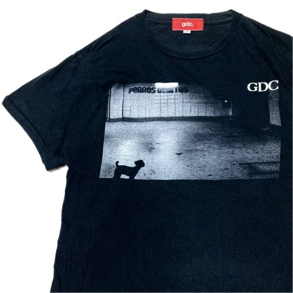 【美品】GDC×kj ジーディーシー コラボフォトTシャツ DA 半袖カットソー M 写真 黒白 非売品 smart 降谷建志