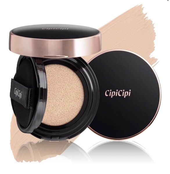 未使用 01ライトベージュ シピシピ cipicipi フィットスキンクッションファンデーション セミマットタイプ 大きいサイズ